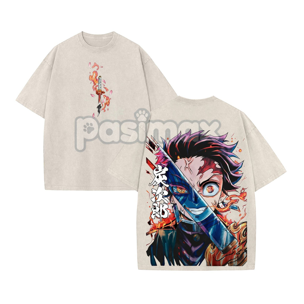 Pasimax Retro Limited Vintage Kamado Tanjiro T-Shirt — lifestyle context