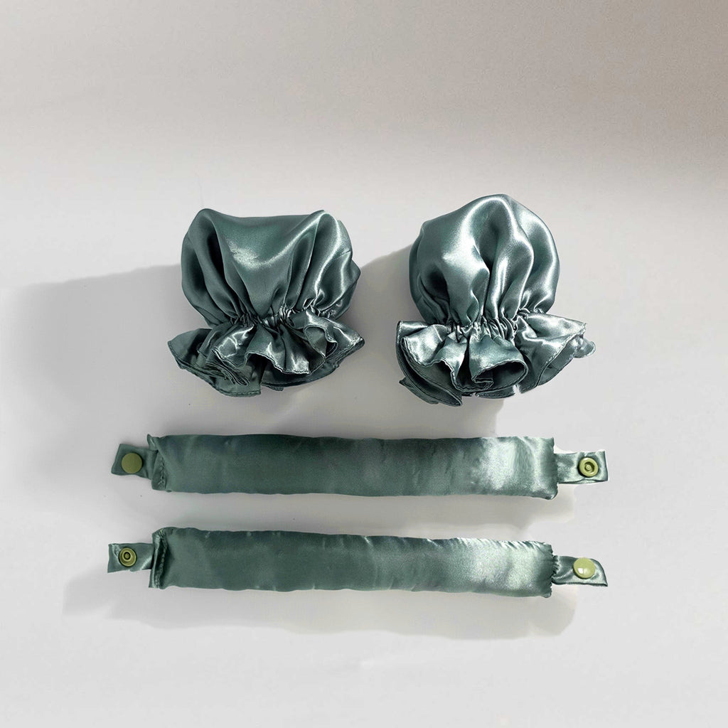 m'Chel Haircare Satin Heatless Curler + Satin Wrap — back view