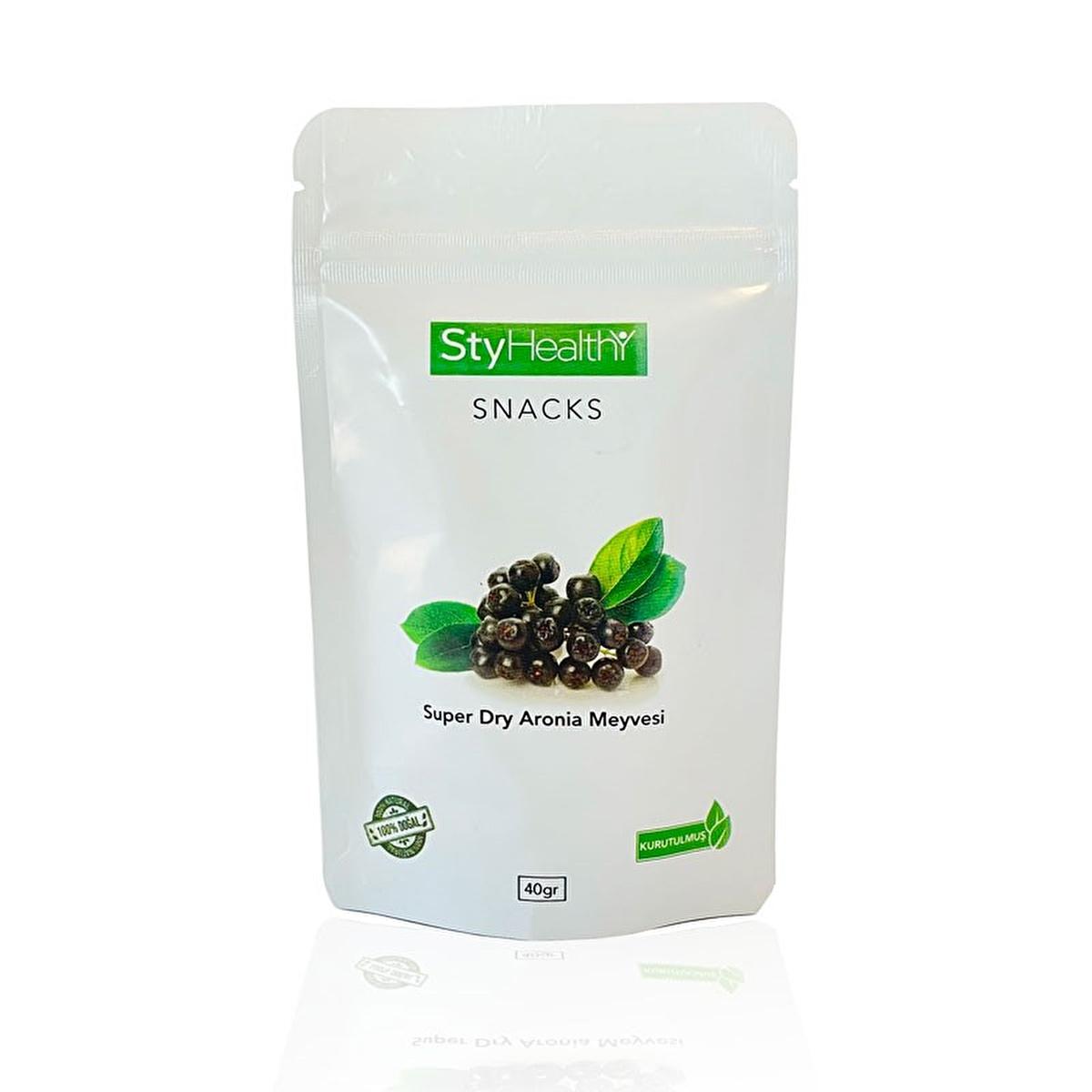 Styhealthy Dried Aronia Berries - Antioxidant Rich Superfood Snack, 40g