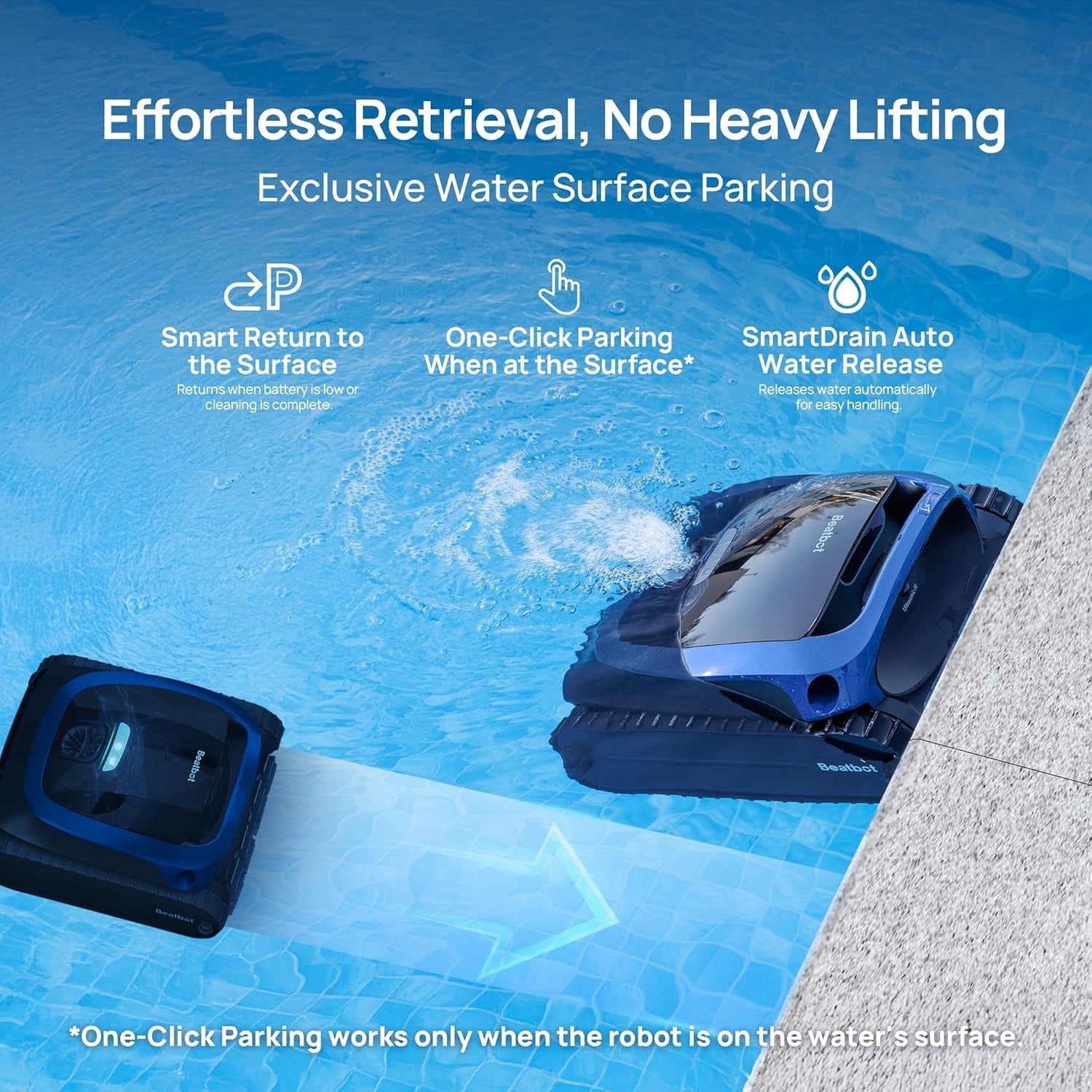 Beatbot AquaSense 2 Robotic Pool Cleaner + Beatbot Robotic Pool Skimmer, view 3