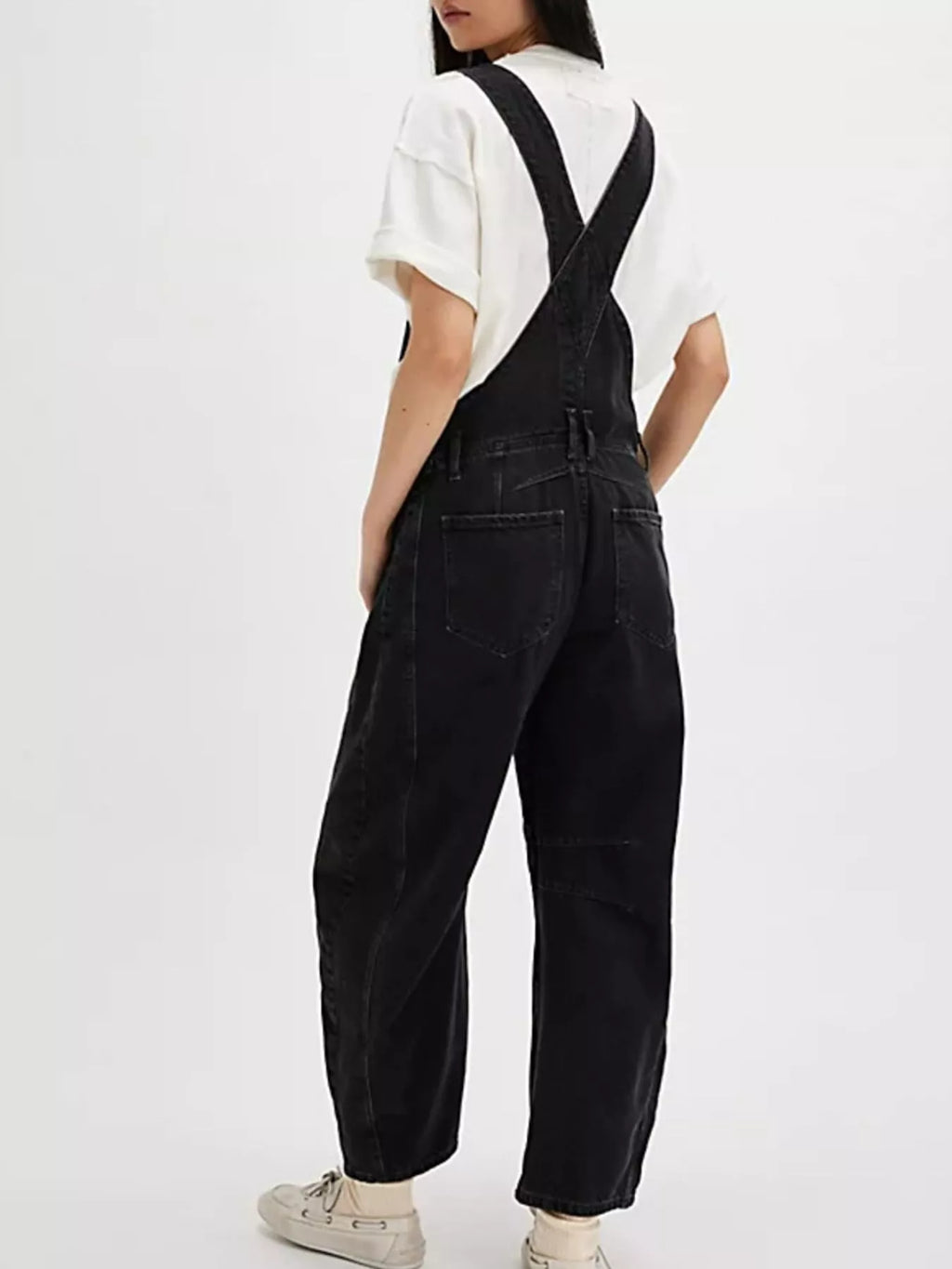 Wide Strap Wide Leg Denim Overalls