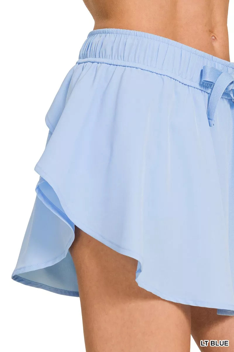 Zenana Soft Woven Active Skorts with Pockets