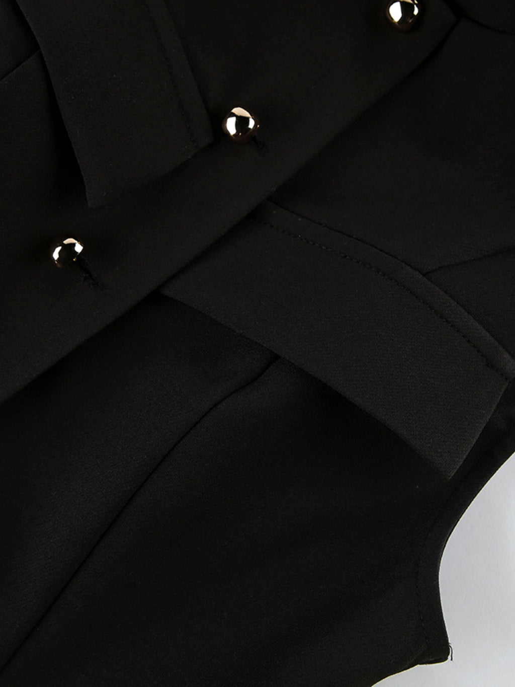 Stand Collar Button-Down Vest Coat