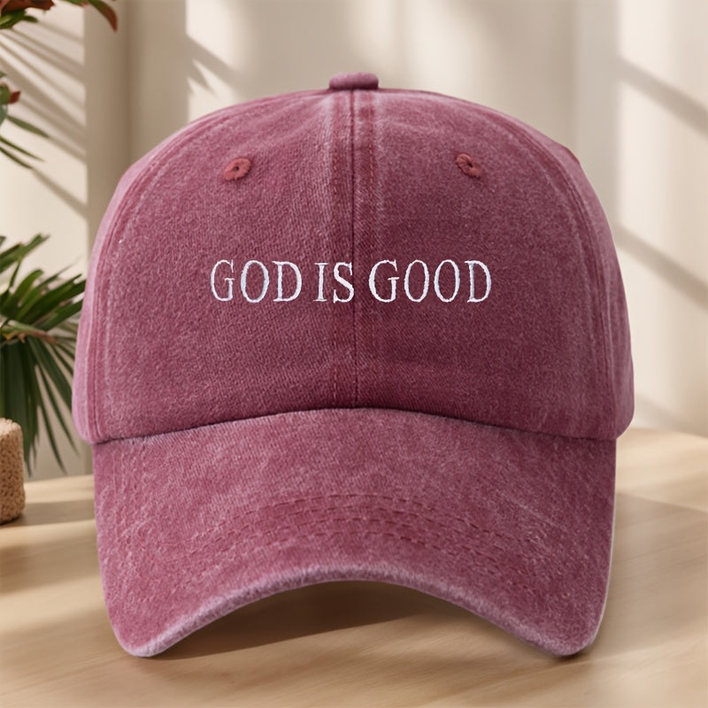 MyClosetAid [Vintage Baseball Cap] Embroidered "GOD IS GOOD" Design — feature highlight