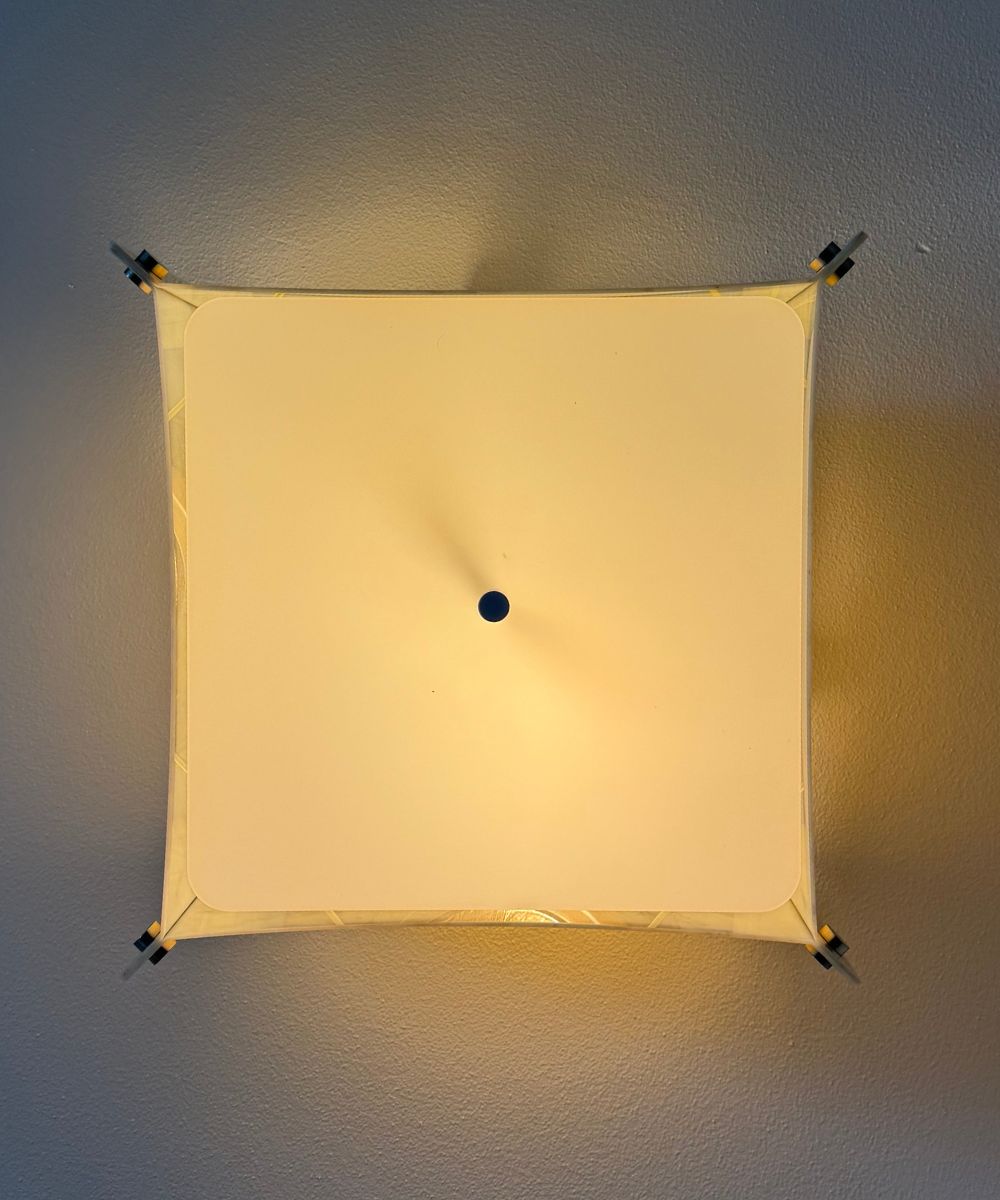 Pop Steady Flush Mount Conversion Kit 16"w Faux Marbled Alabaster Shade – LampsUSA, view 5