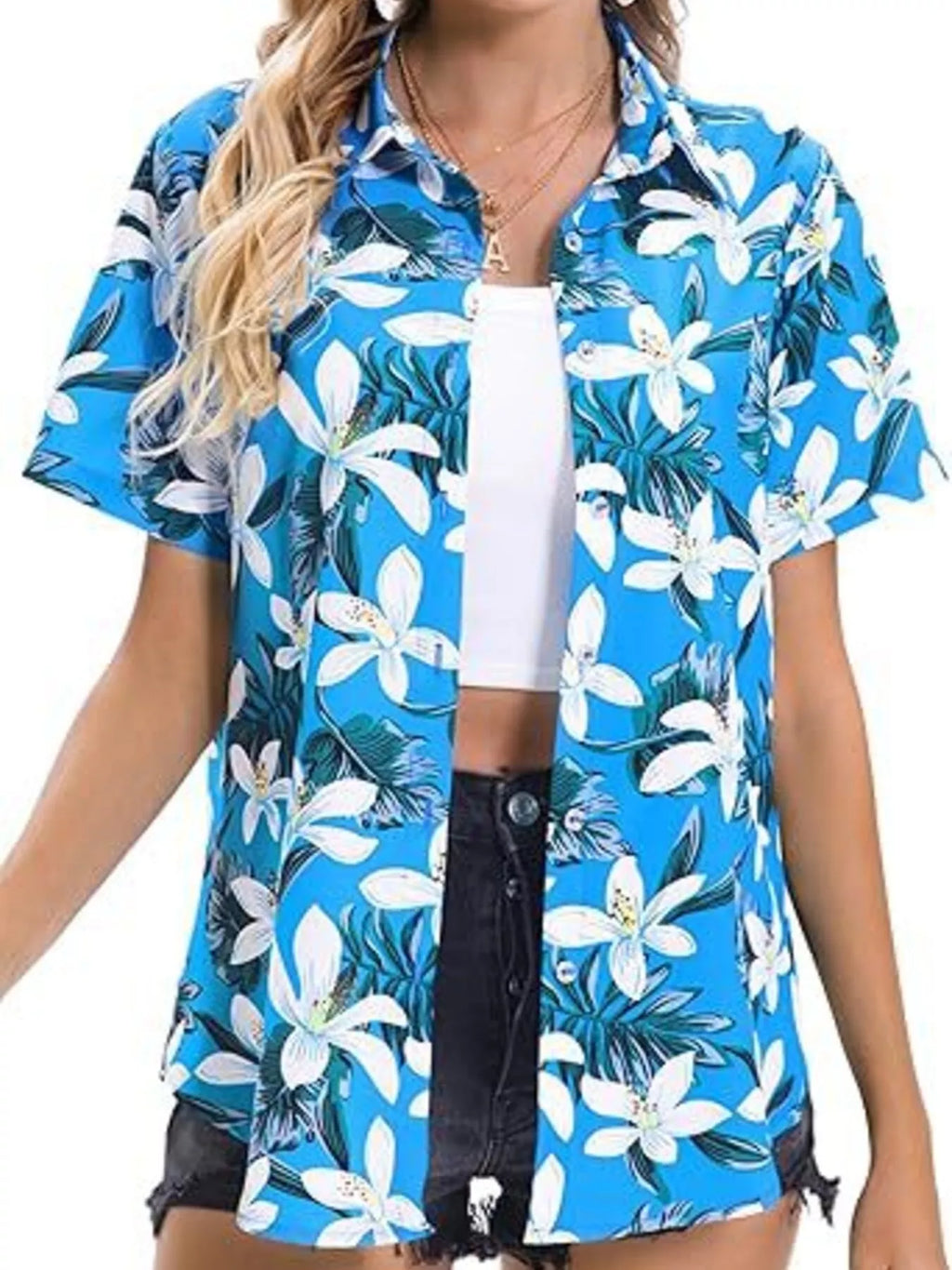 Plant Print Short Sleeve Shirt