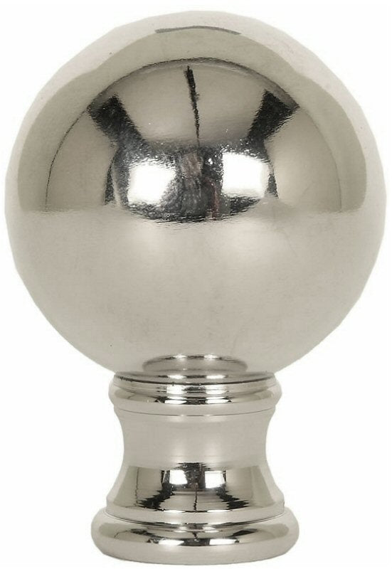 Sphere Lamp Finial Polished Nickel 1.75"h – LampsUSA