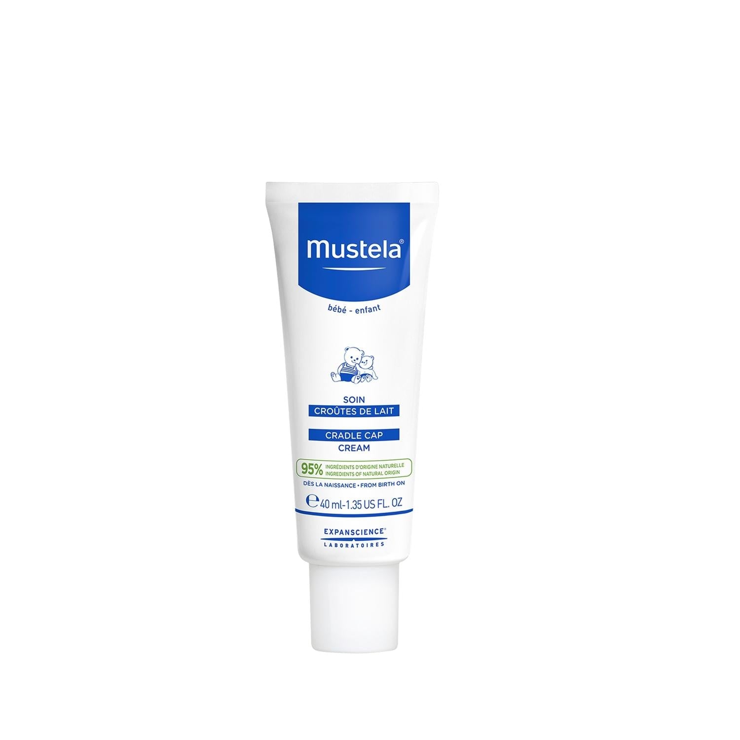 Mustela Cradle Cap Cream for Infants - Gentle & Effective Scalp Care Solution, 1.35 fl oz
