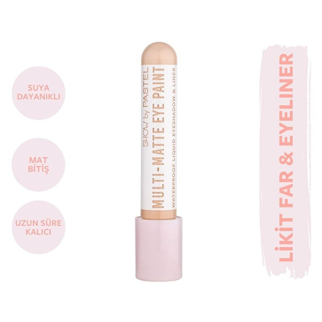 Show by Pastel Multi-Matte Eye Paint Waterproof Eyeshadow & Liner - Long Lasting, Anti-Aging Makeup