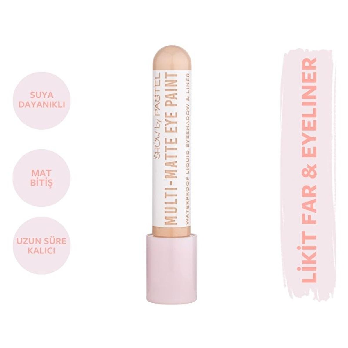 Show by Pastel Multi-Matte Eye Paint Waterproof Eyeshadow & Liner - Long Lasting, Anti-Aging Makeup