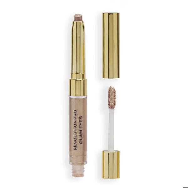 Revolution Pro Glam Eyeshadow Duo Lustre: Vegan, Cruelty-Free Glitter & Cream Eyeshadow Pencil for Glamorous, Long-Lasting, Pigmented Eye Looks