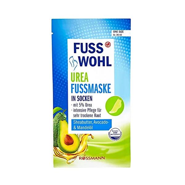 Fusswohl Foot Mask - Intensive Moisturizing Foot Care for Dry, Cracked Heels - Vegan & Dermatologically Approved