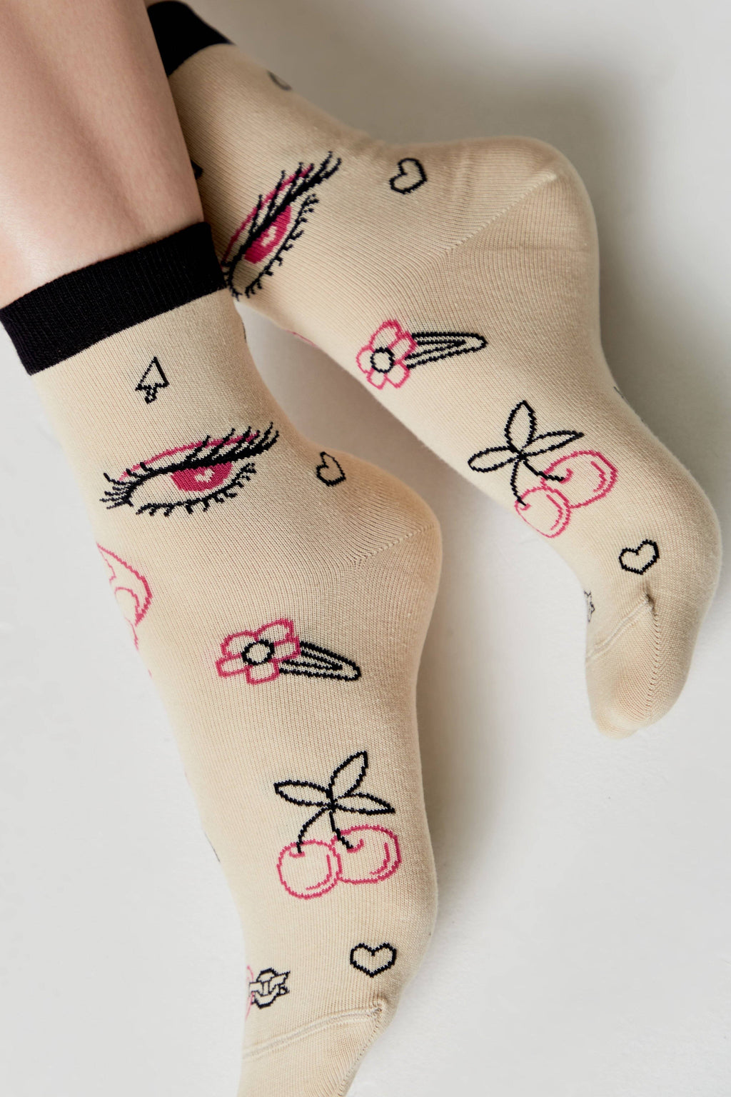 TheRanok.com Cotton Socks Conte Happy 605 - Baby Love — detail close-up