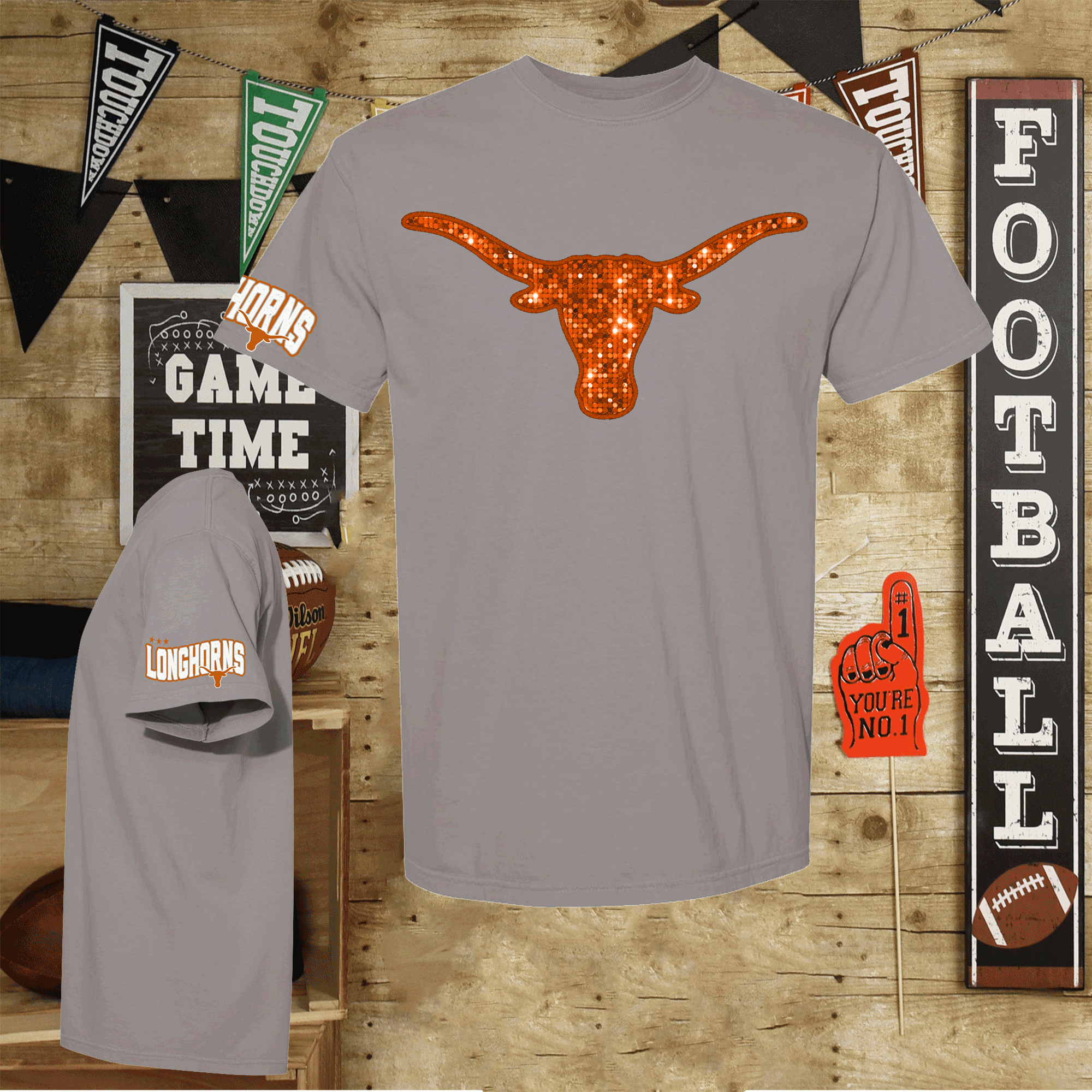 A Blessed Texas Mess Boutique University of Texas Football Shirts, Longhorns Football sweatshirts, SEC… — lifestyle worn / used context