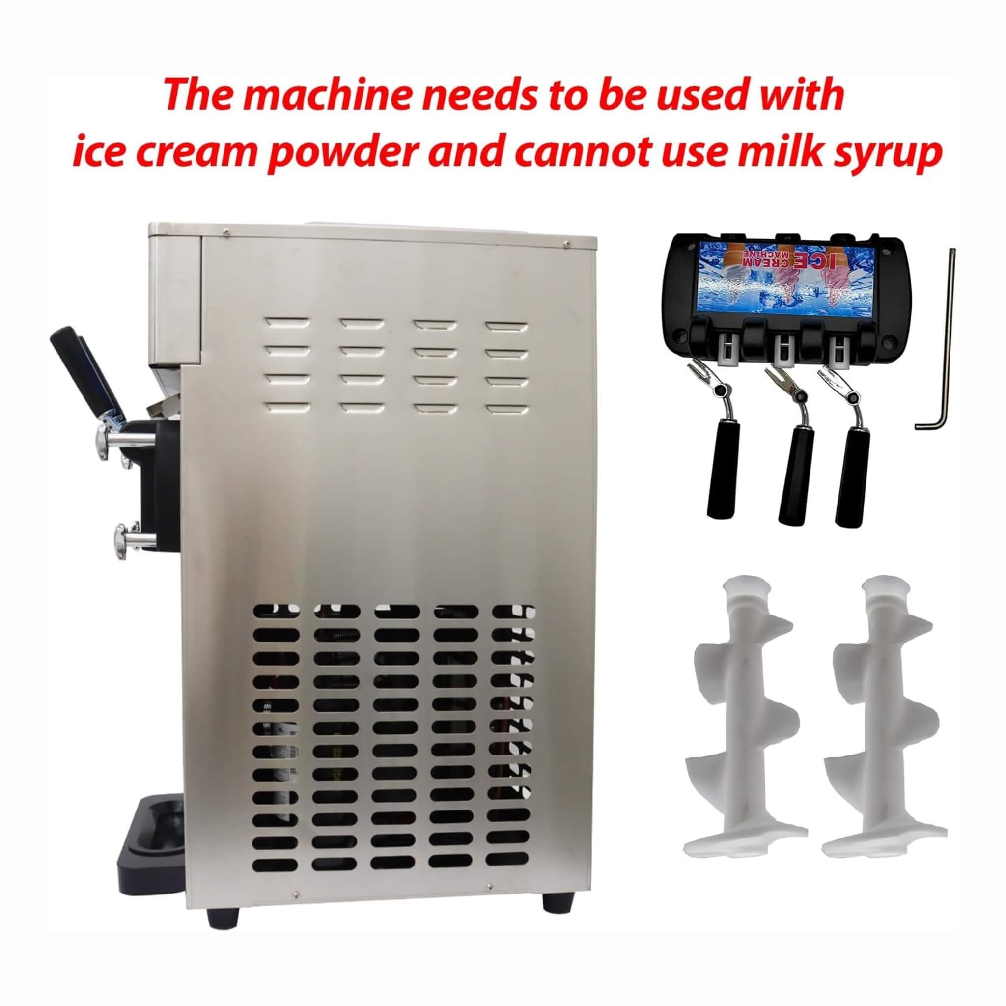 3-Flavor 9L Commercial 1200W Countertop Soft Serve Machine (SAK51986) – SAKSBY WHOLESALE, view 8