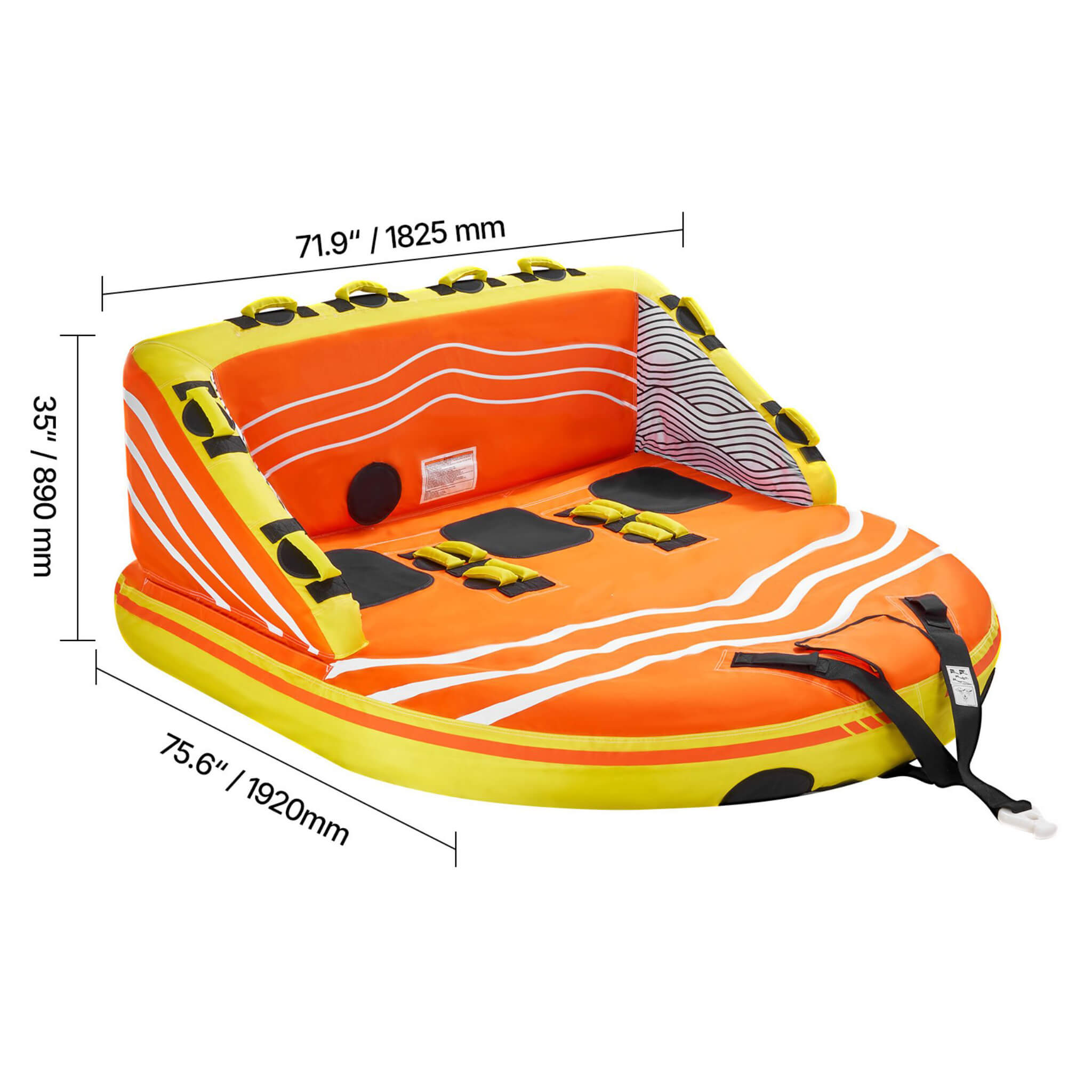 3-Person Inflatable Towable Boat Tube For Water Sports (SAK48091) – SAKSBY WHOLESALE, view 11
