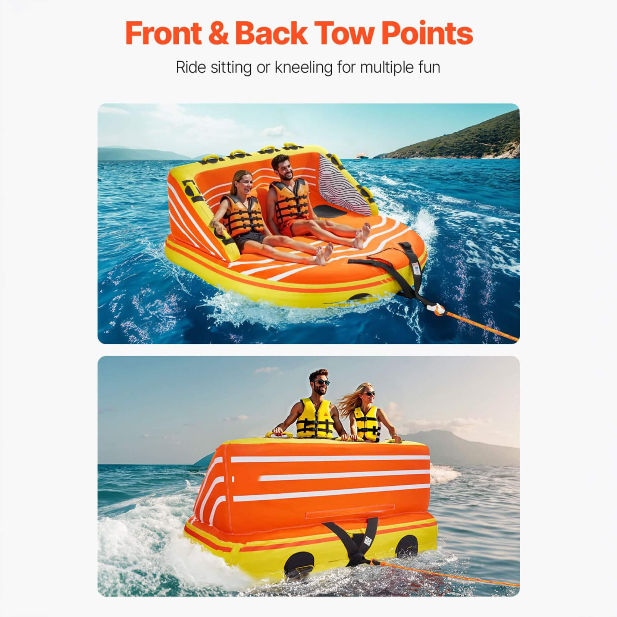 3-Person Inflatable Towable Boat Tube For Water Sports (SAK48091) – SAKSBY WHOLESALE, view 4