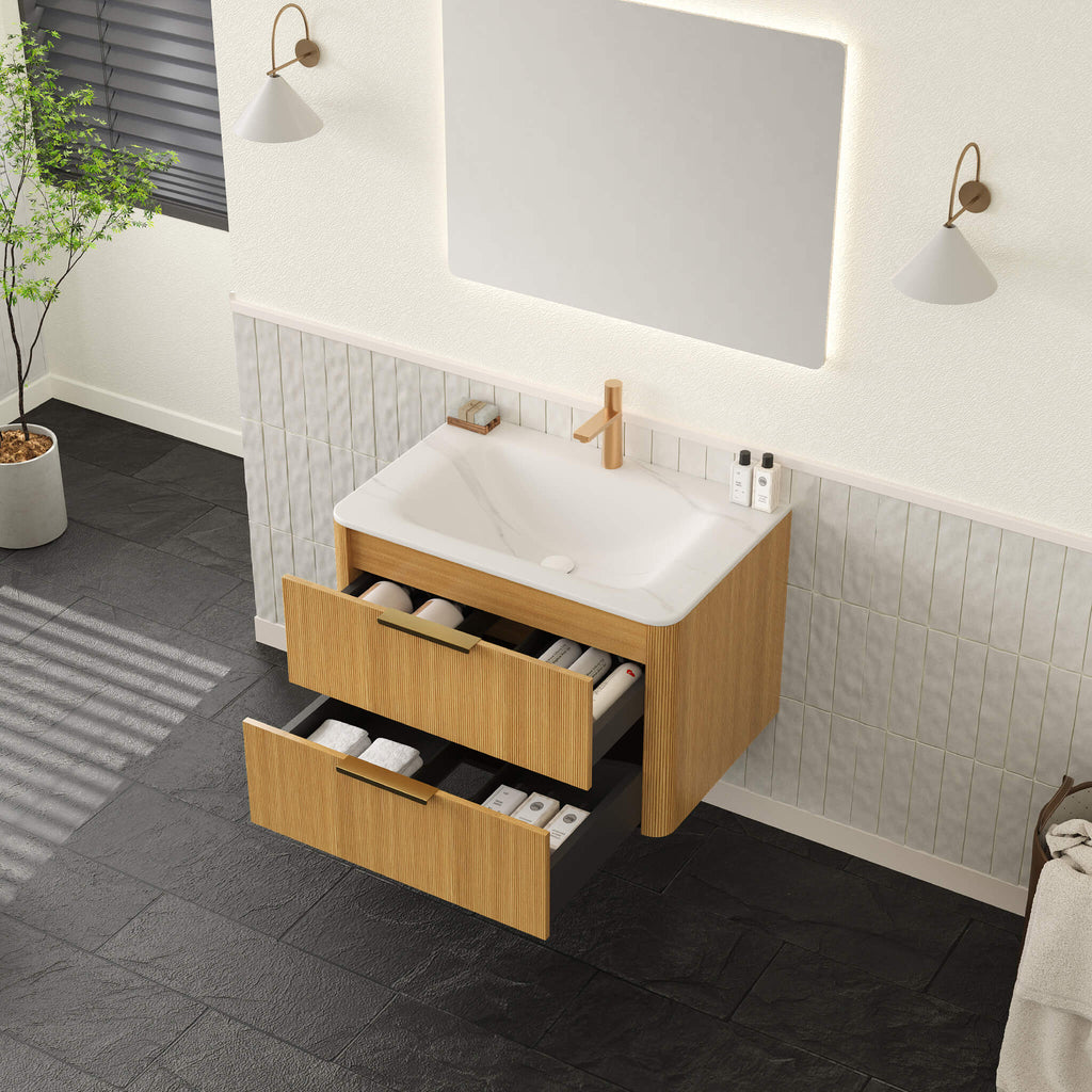 Nuvia Luxury 30/36-Inch Sintered Stone Floating Bathroom Vanity With Sink (SAK70429) – SAKSBY WHOLESALE, view 3