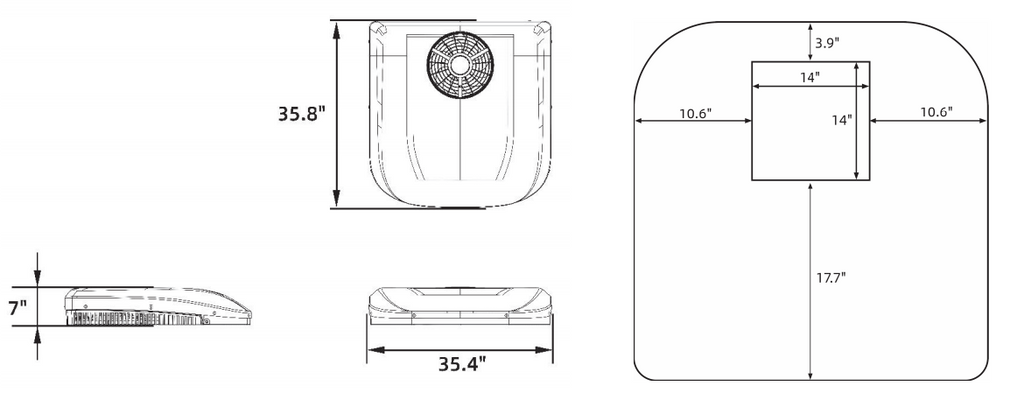 Velit 3000R - 24V Rooftop Air Conditioner – velitcamping, view 4