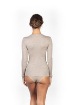 tittimitti EGI Exclusive Merino Wool Blend Top V-Neck Lace Trim Long Sleeves. Proudly Made in Italy (303) — feature highlight