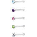 BodyCandy 20G Stainless Steel CZ Nose Bone Pack Set — main product shot