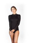 tittimitti EGI Exclusive Collections Merino Wool Blend Top Mock Neck Lace Trim Long Sleeves. Proudly Made in Italy. — size re