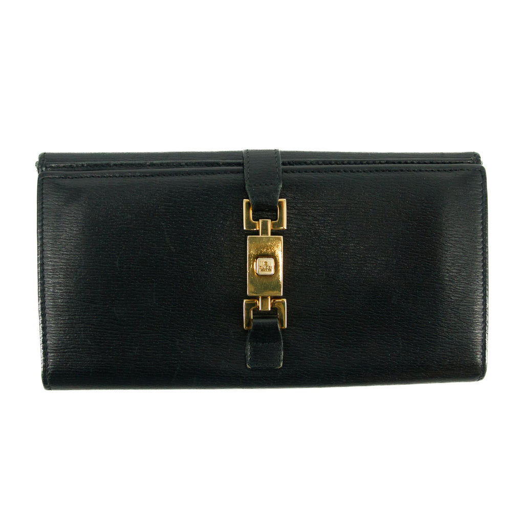 Bolt Boutique Gucci Black Long Jackie Wallet #3077 — main product shot