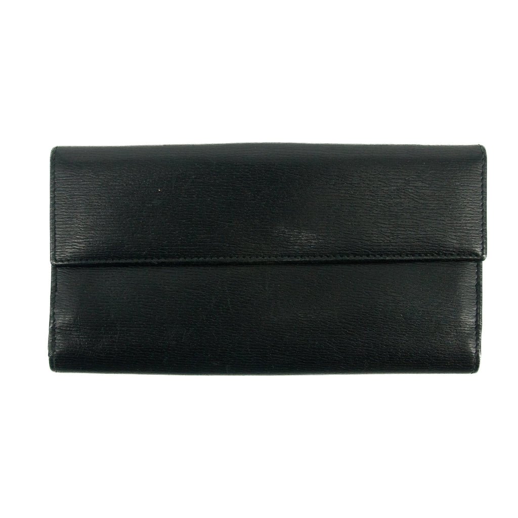 Bolt Boutique Gucci Black Long Jackie Wallet #3077 — detail close-up