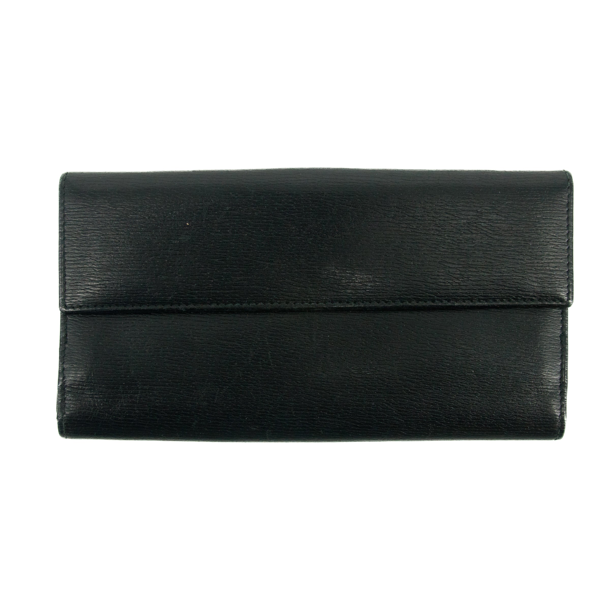 Bolt Boutique Gucci Black Long Jackie Wallet #3077 — detail close-up