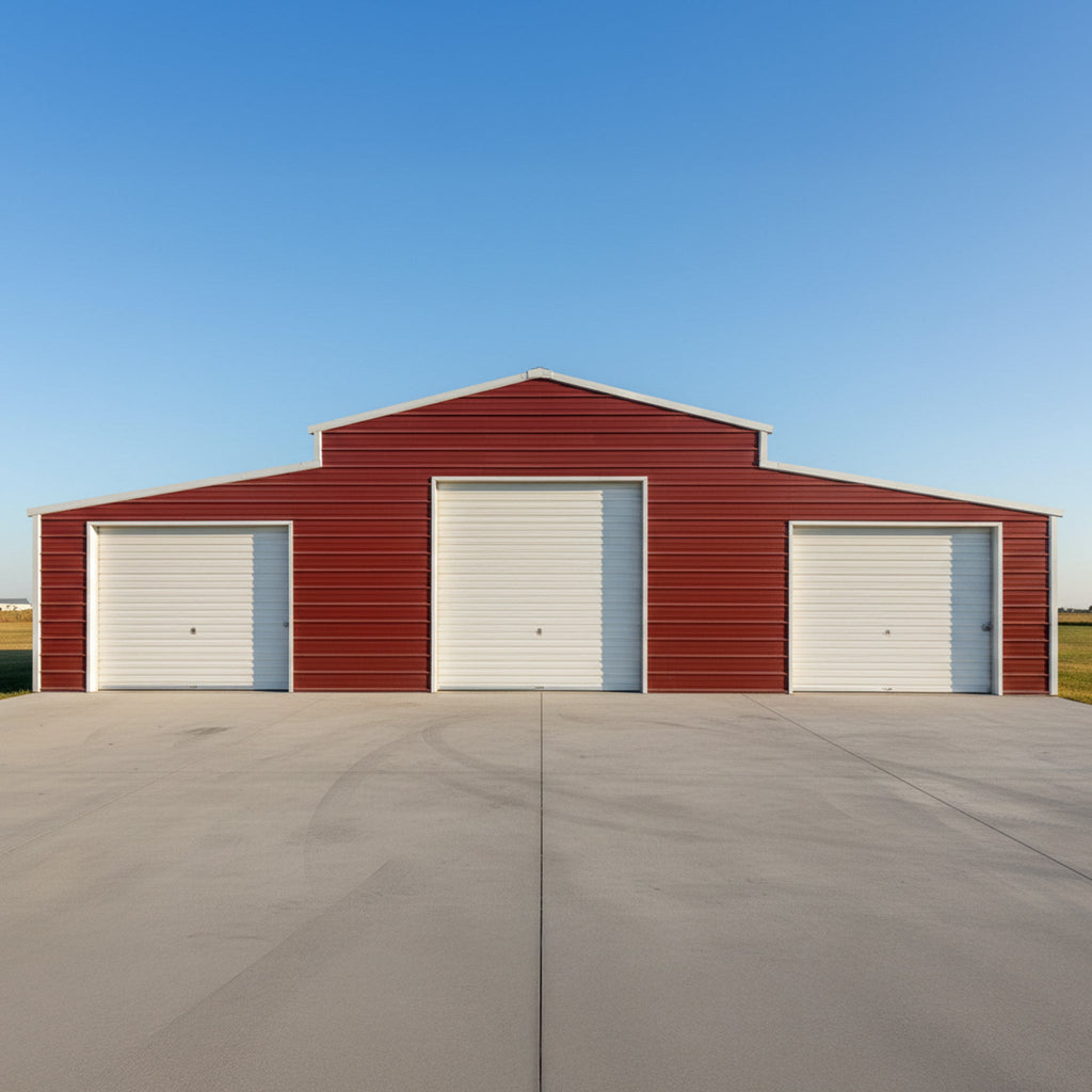 [30X42FT] Heavy-Duty All-Weather 3-Garage Galvanized Steel Storage Shed (SAK18765) – SAKSBY WHOLESALE