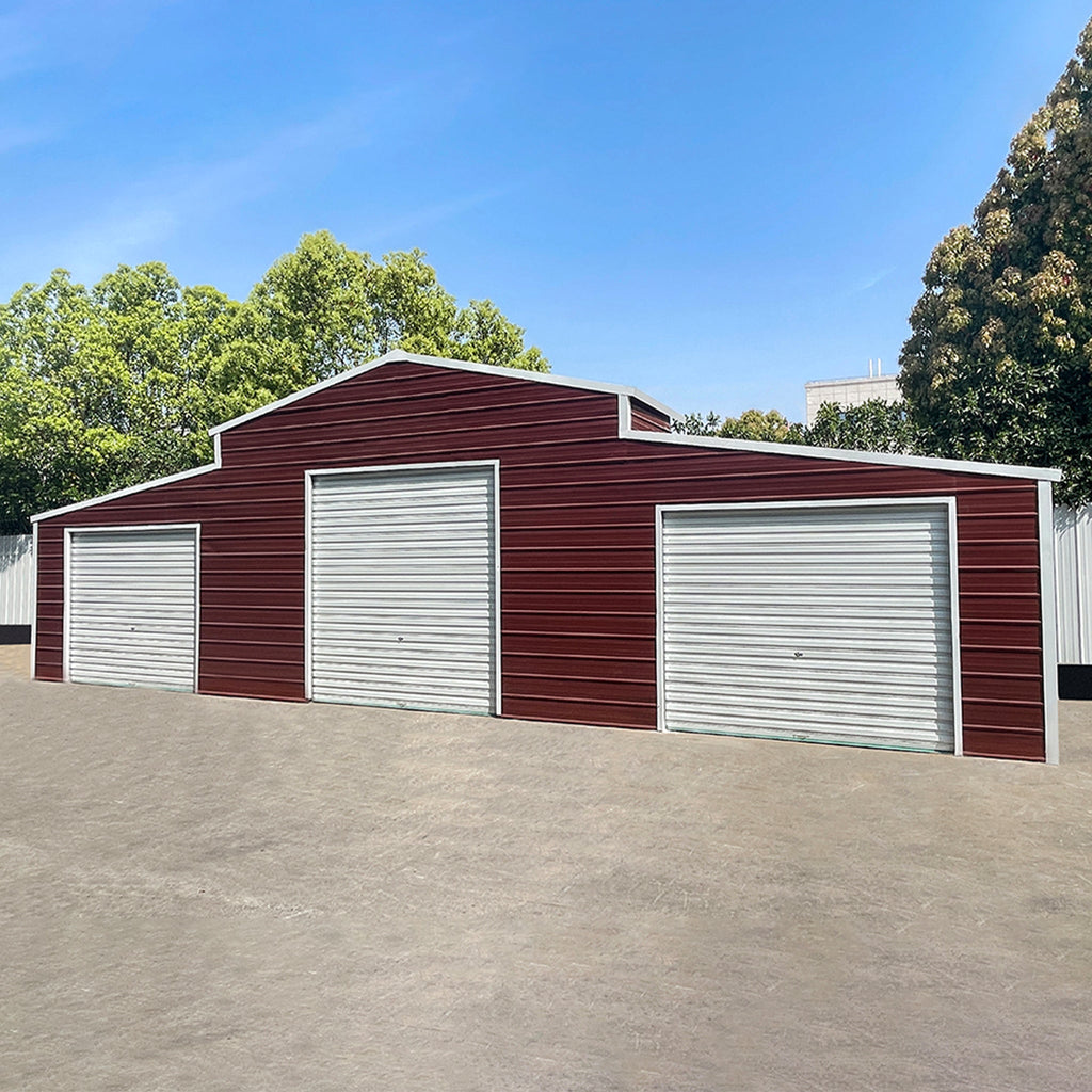 [30X42FT] Heavy-Duty All-Weather 3-Garage Galvanized Steel Storage Shed (SAK18765) – SAKSBY WHOLESALE, view 4