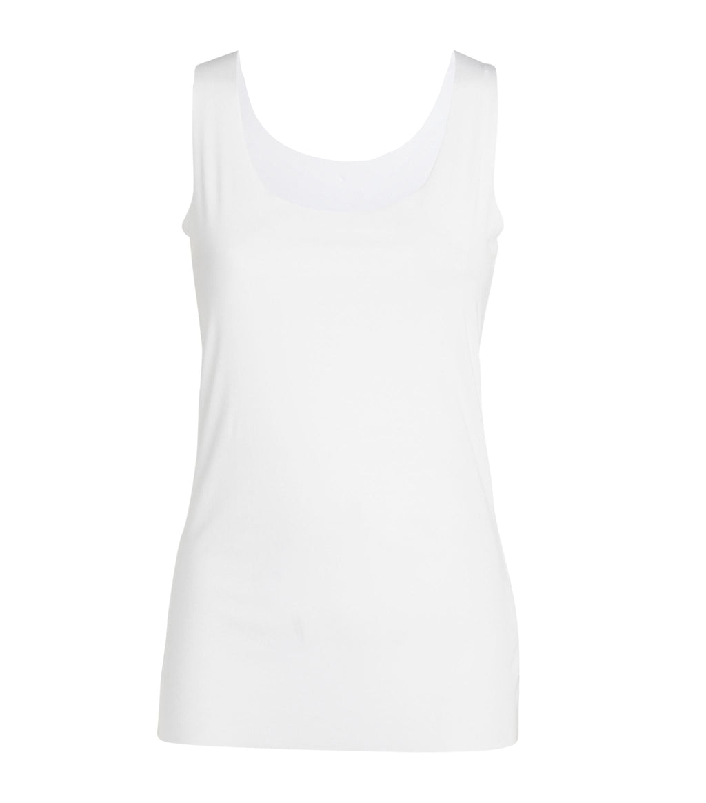 tittimitti EGI Luxury Cotton Underwear Invisible Seamless Clean-Cut Scoop Neck Tank. Made in Italy (3100) — detail close-up