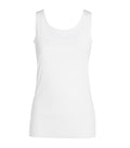 tittimitti EGI Luxury Cotton Underwear Invisible Seamless Clean-Cut Scoop Neck Tank. Made in Italy (3100) — detail close-up