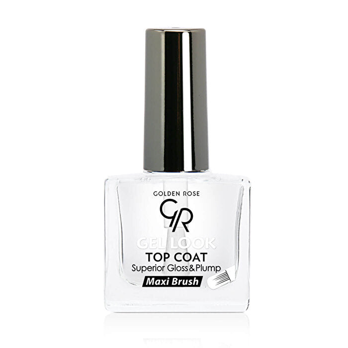 Golden Rose Gel Look Top Coat - Long-Lasting Glossy Nail Finish for Salon-Quality Nails