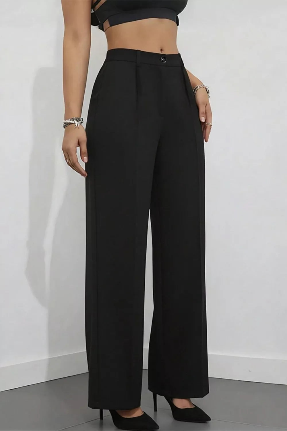 High-Waisted Wide-Leg Pants