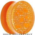 BodyCandy 18mm Orange Neon Glitter Saddle Plug — main product shot