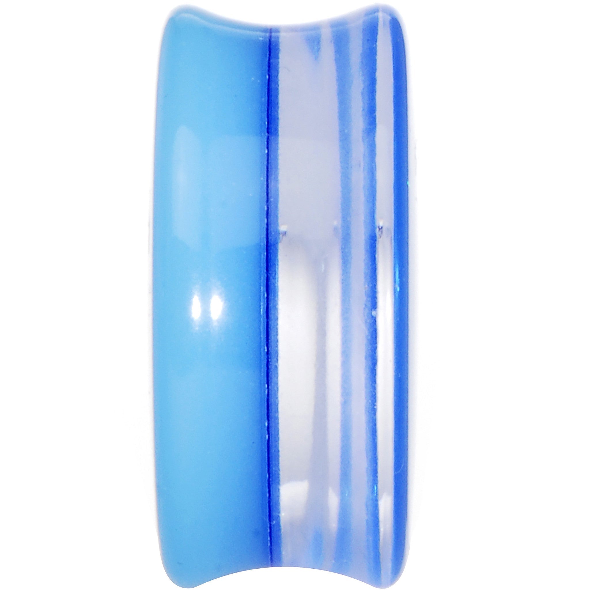 BodyCandy 24mm Blue Neon Glitter Saddle Plug — lifestyle context