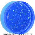 BodyCandy 24mm Blue Neon Glitter Saddle Plug — main product shot