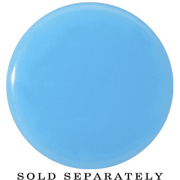 BodyCandy 24mm Blue Neon Glitter Saddle Plug — side view