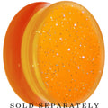 BodyCandy 24mm Orange Neon Glitter Saddle Plug — main product shot