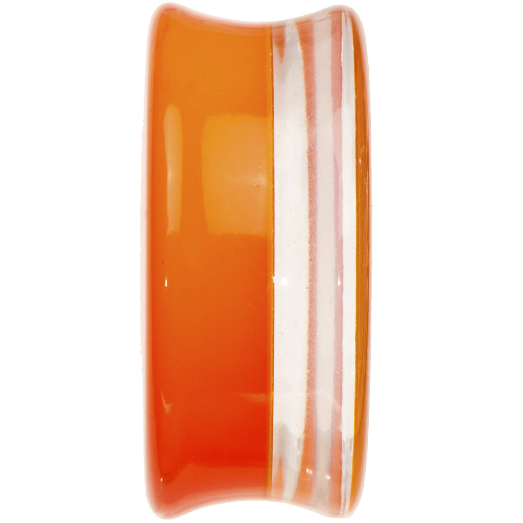 BodyCandy 24mm Orange Neon Glitter Saddle Plug — lifestyle context