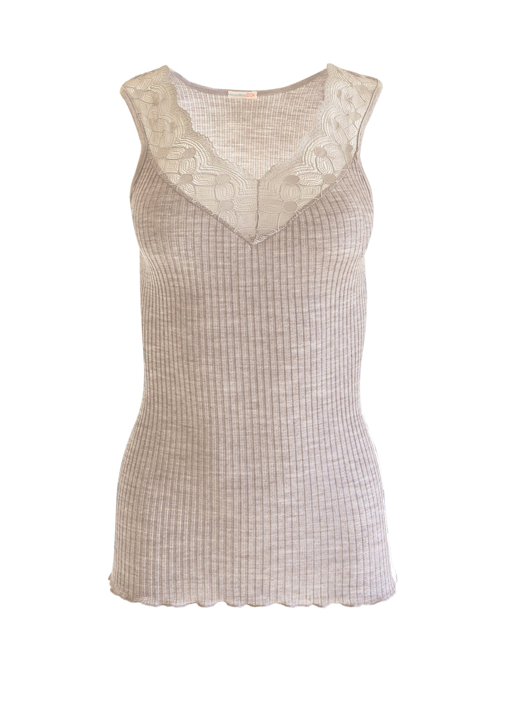 tittimitti EGI Exclusive Collections Women's Merino Wool Blend Lace-Trimmed Tank Top. Proudly Made in Italy (312) — alternati