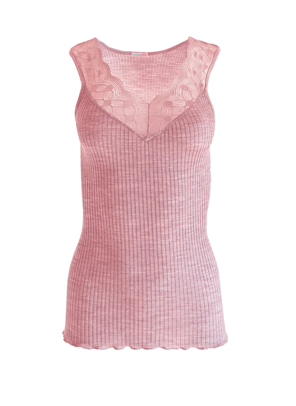 tittimitti EGI Exclusive Collections Women's Merino Wool Blend Lace-Trimmed Tank Top. Proudly Made in Italy (312) — size refe