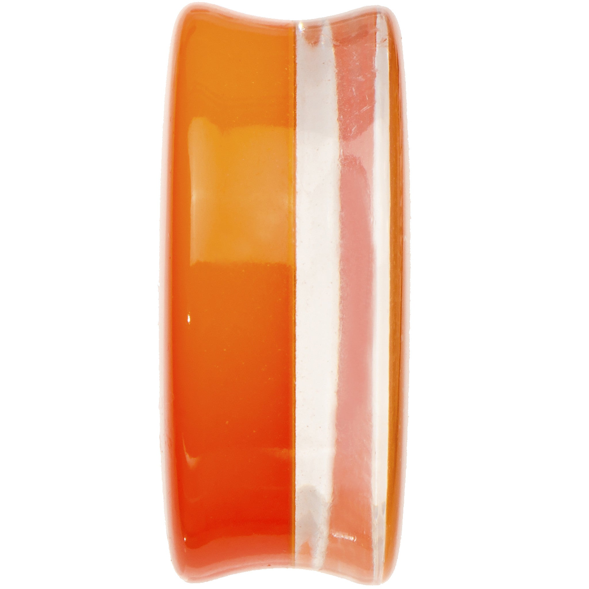 BodyCandy 28mm Orange Neon Glitter Saddle Plug — lifestyle context
