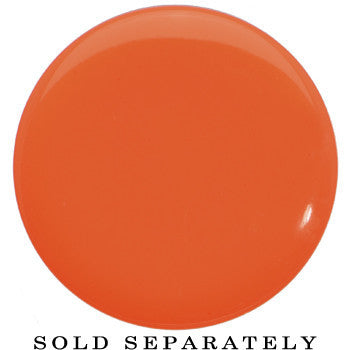 BodyCandy 28mm Orange Neon Glitter Saddle Plug — side view
