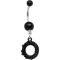 BodyCandy Black Faux Pearl Pave Wreath Belly Ring — main product shot