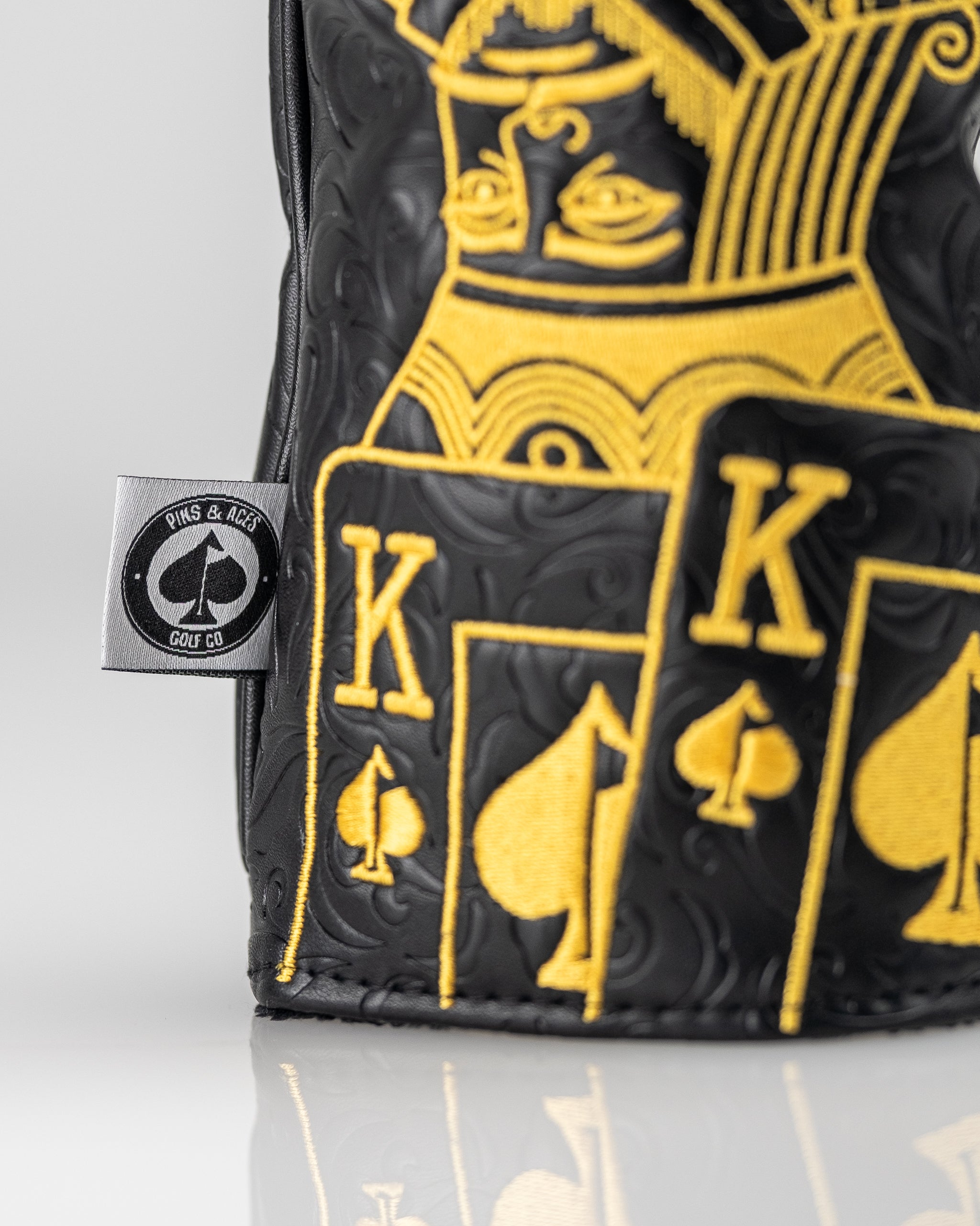 Pins and Aces Black/Gold King of Spades - Driver Cover — alternative angle