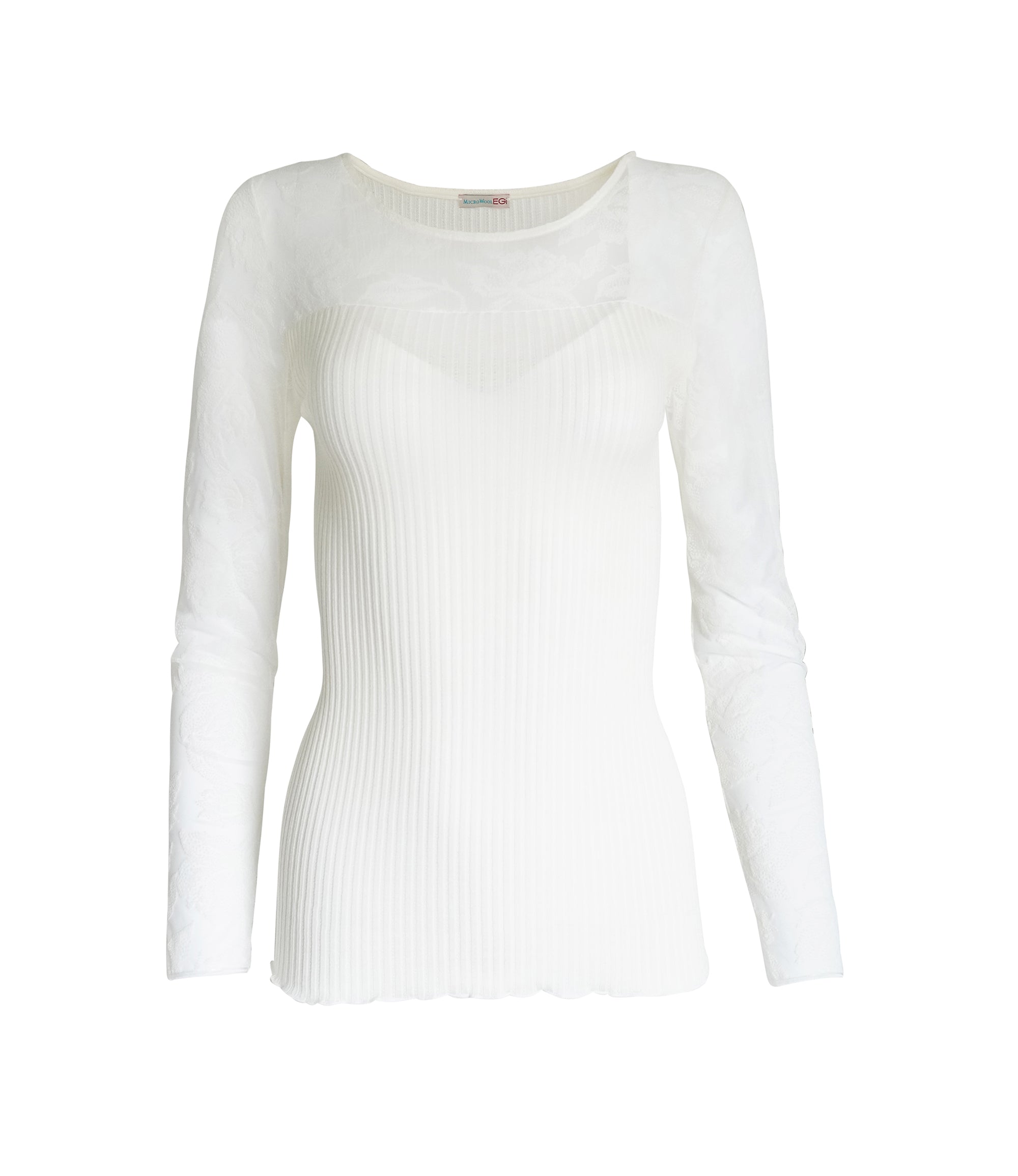 tittimitti EGI Exclusive Collections Merino Wool Blend Top with Tulle Trim. Proudly Made in Italy. — lifestyle context