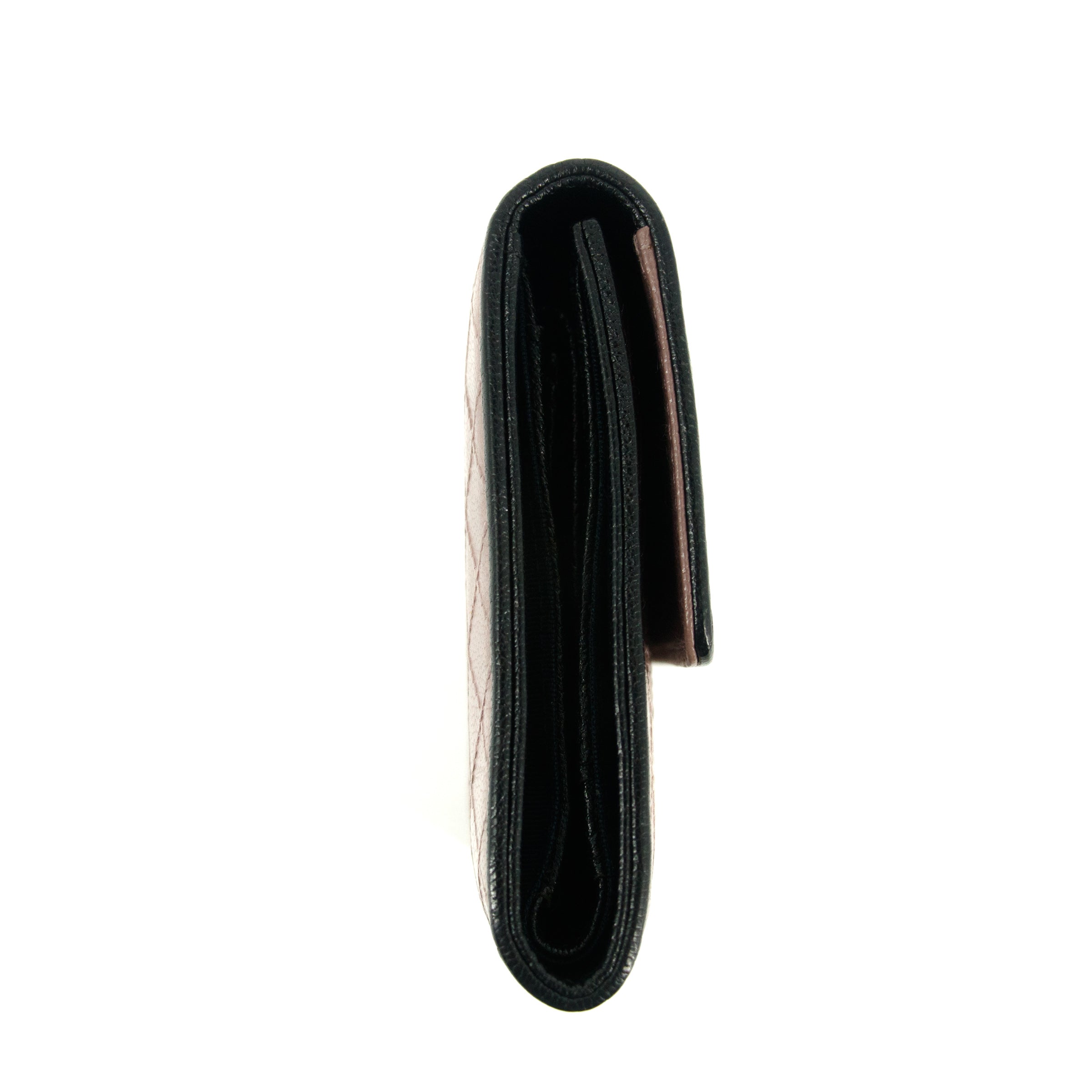 Bolt Boutique Chanel Matelasse Bicolor Long Trifold Embossed Wallet Pink #3173 — lifestyle context