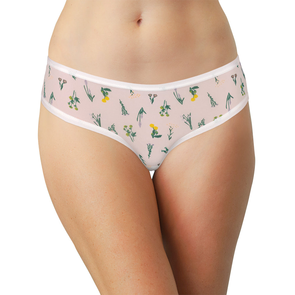Love Libby Panties Sweet & Comfy White Mesh Thong — lifestyle context
